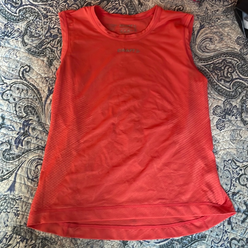 Craft orange tech singlet/ muscle top. M.